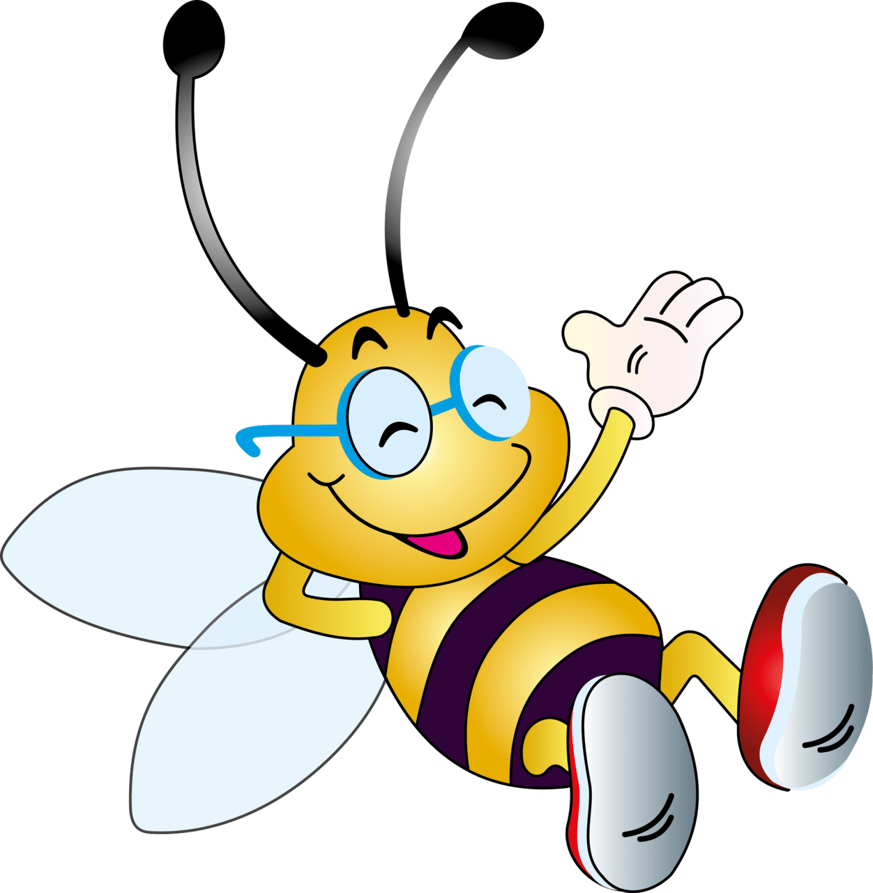 Honey bee pin page clipart image 2