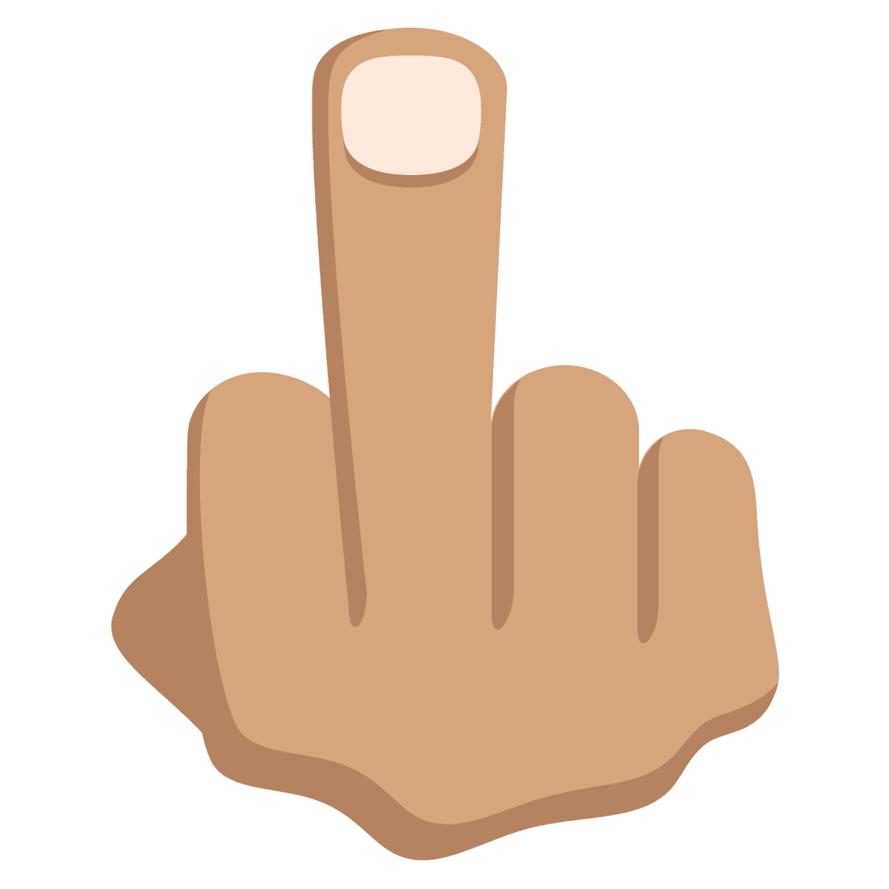 Middle finger vector emoji clipart