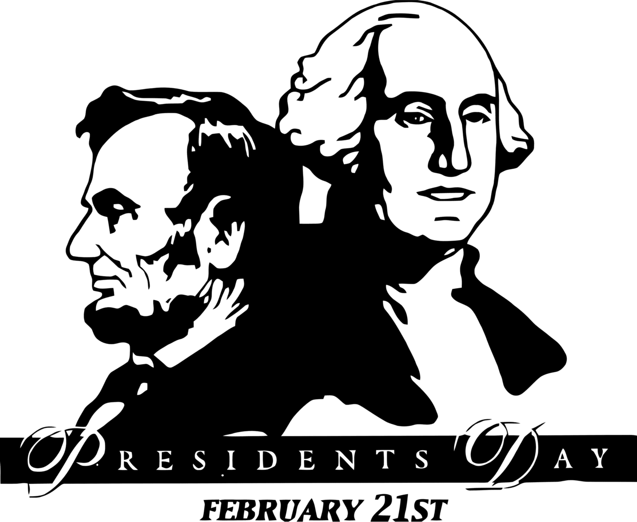 Presidents day this design of washington lincoln image with no background clipart