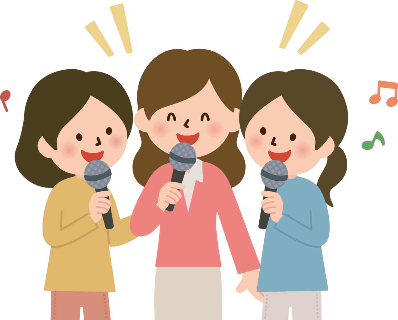 Karaoke singing vector clipart images