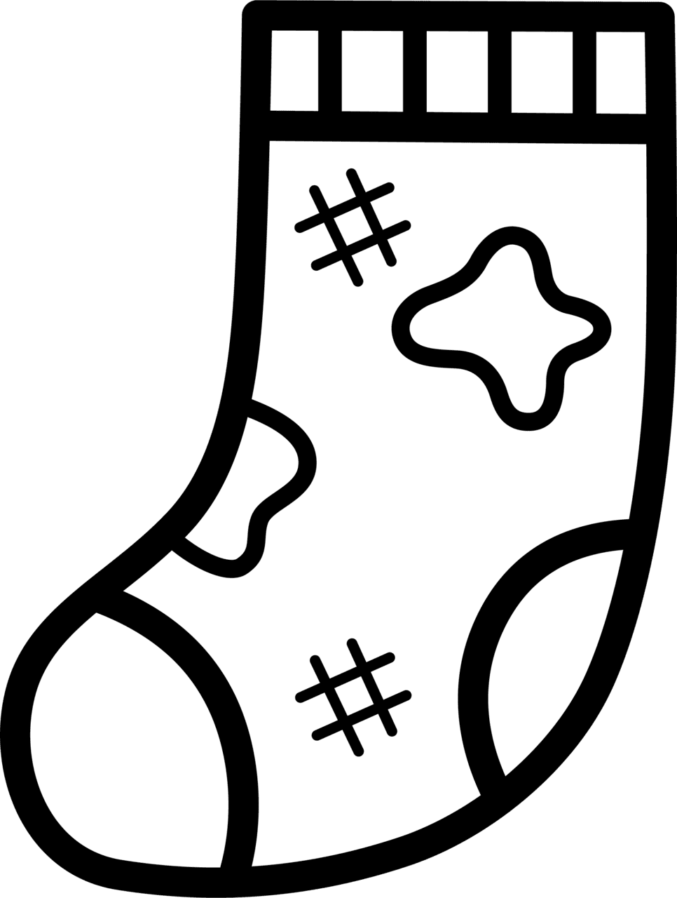 Sock pin page clipart image