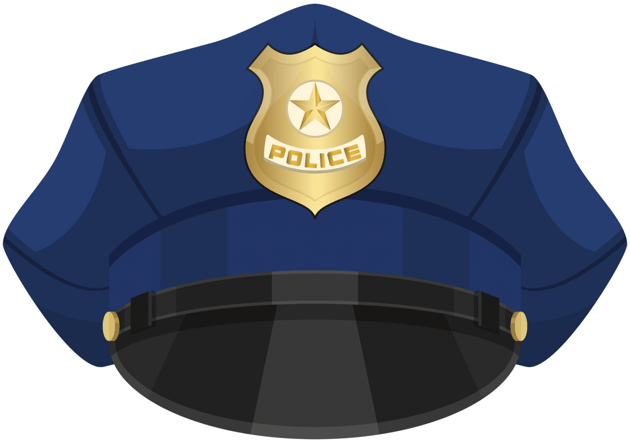 Police badge hat clipart image