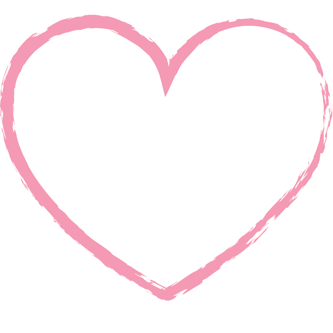 Pink heart outline macbook folder clipart transparent