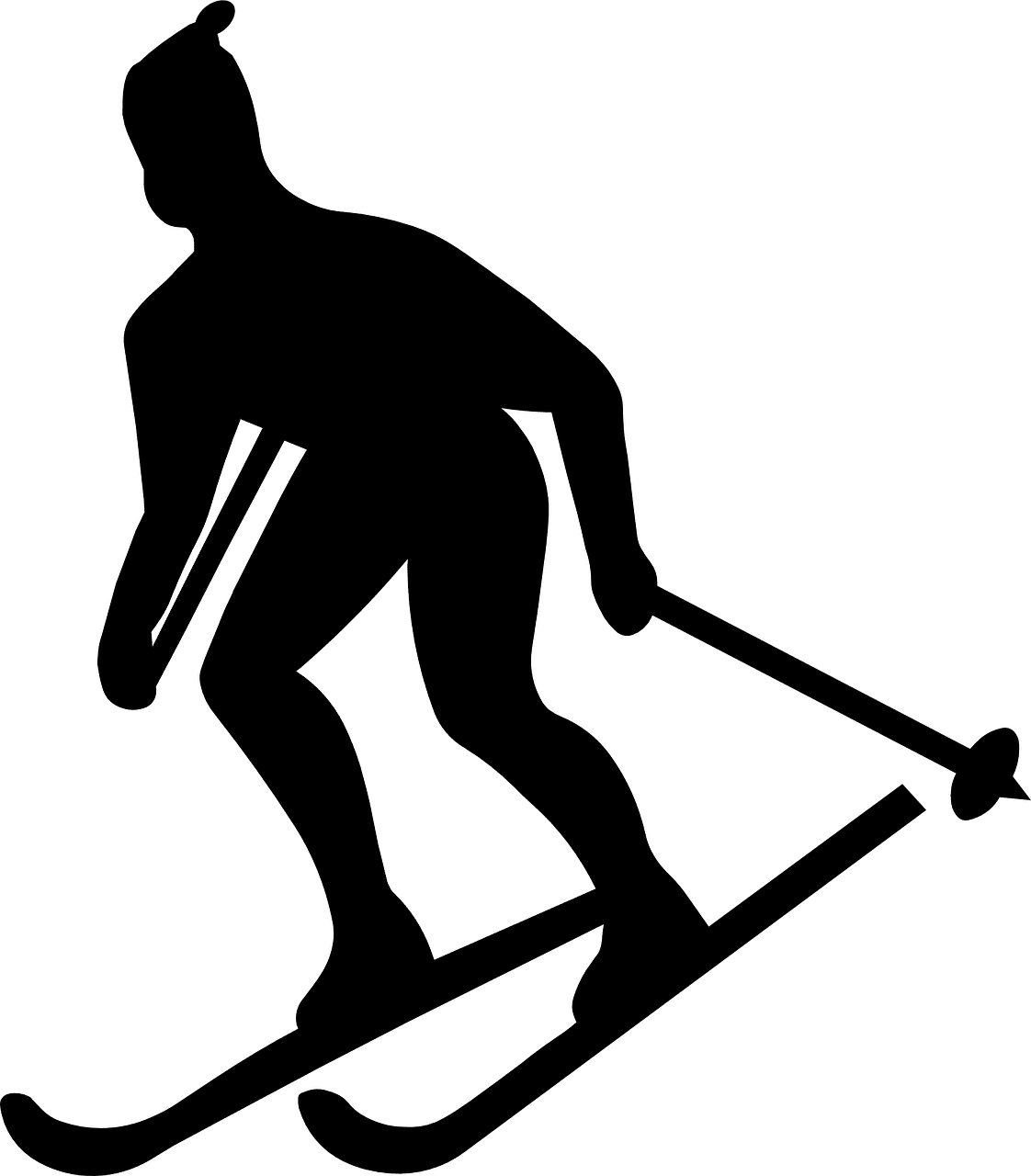 Ski er silhouette ice sports image from clipart