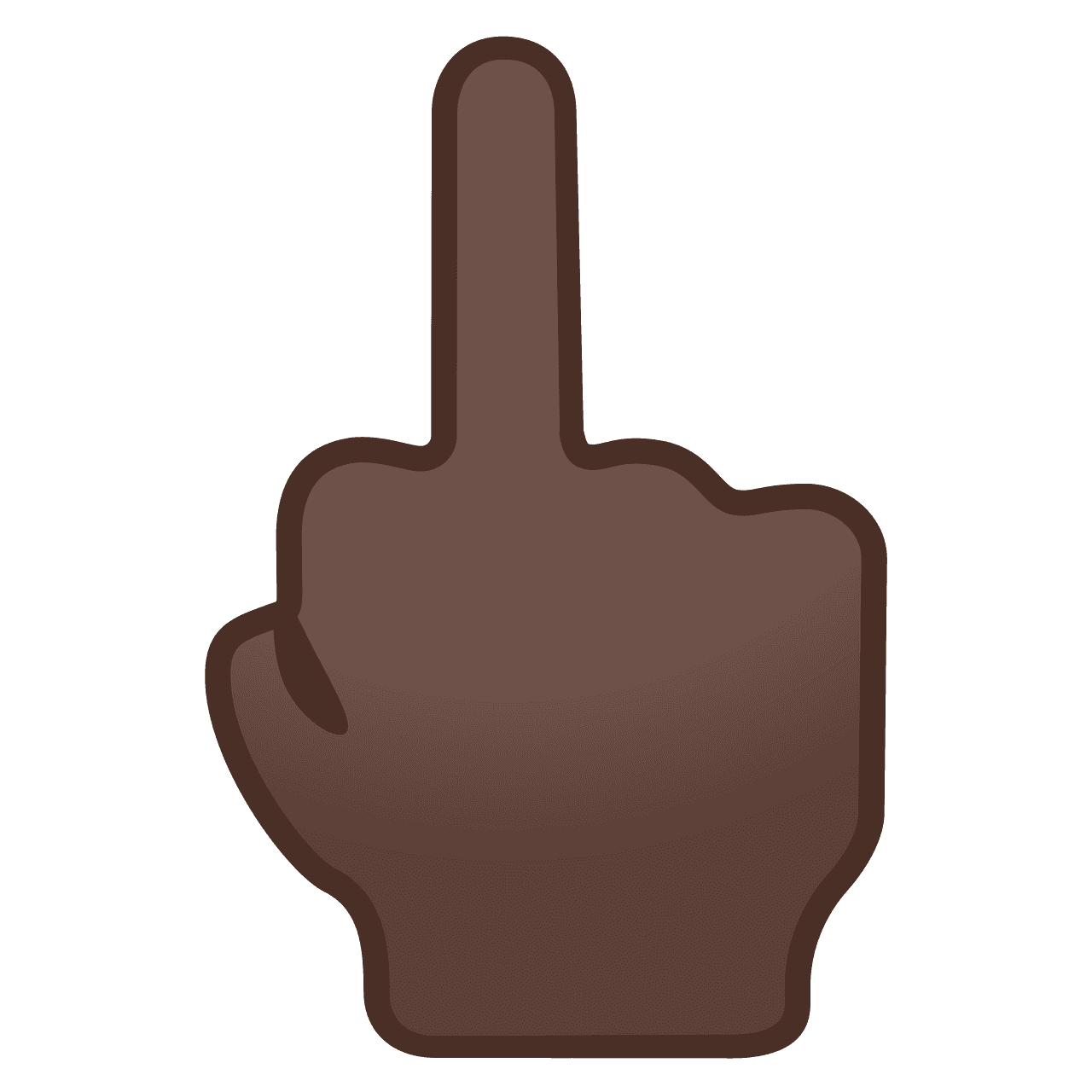 Middle finger vector emoji clipart 5