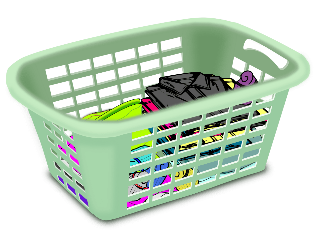 Laundry basket clipart image