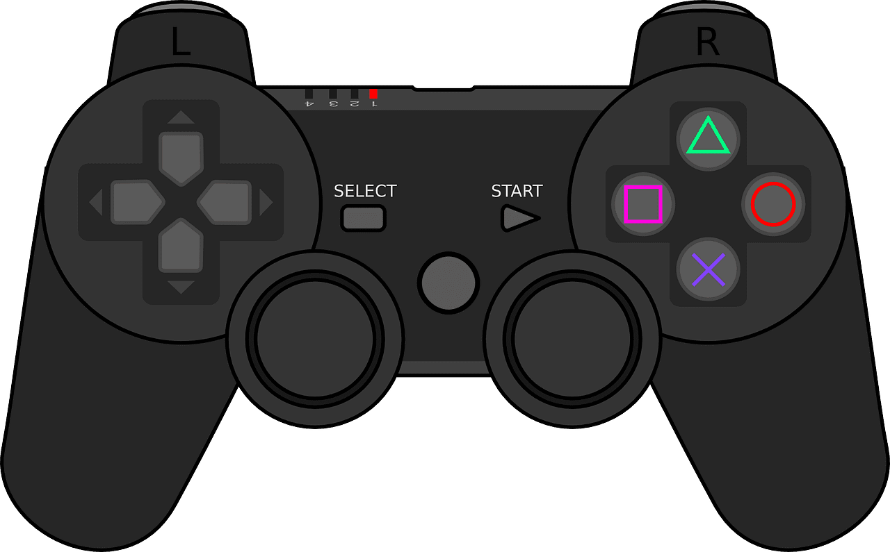 Video game controller joystick vector graphic clipart