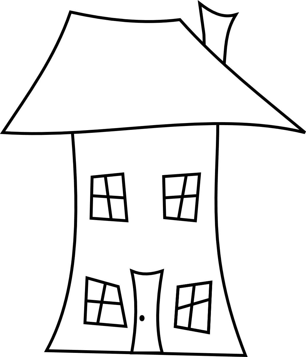 House black and white pin page clipart free 2