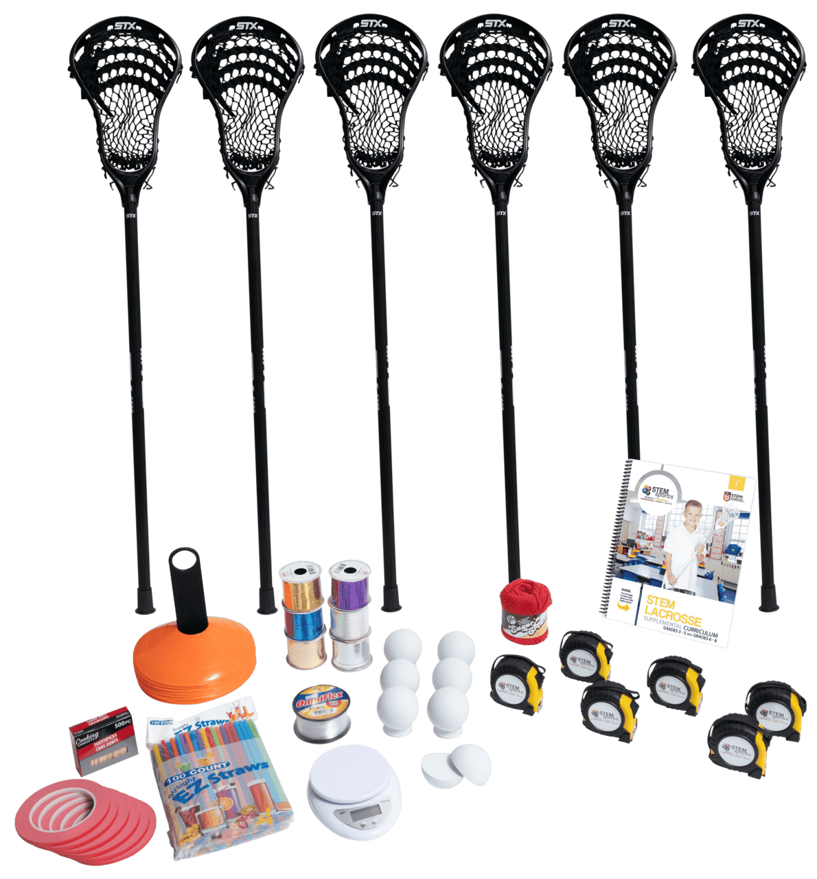 Lacrosse stick stem sports program kit clipart clip art