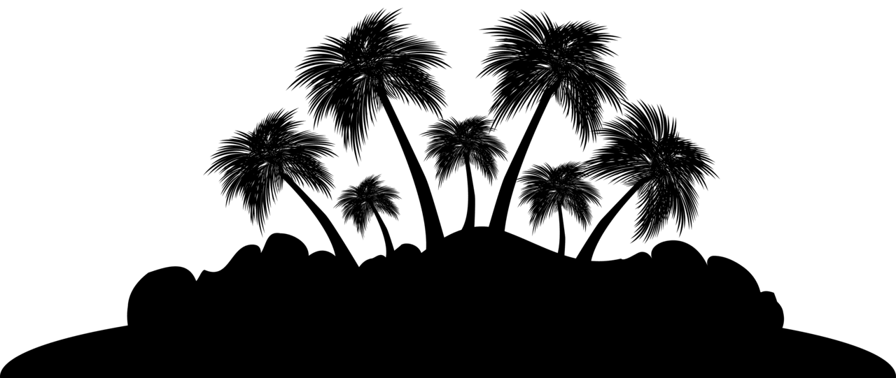 Island silhouette clipart collection background