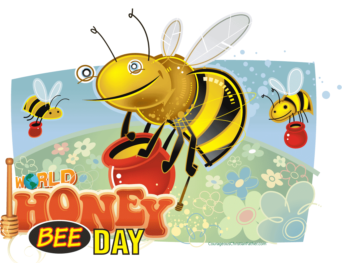 World honey bee day courageous christian father clipart free