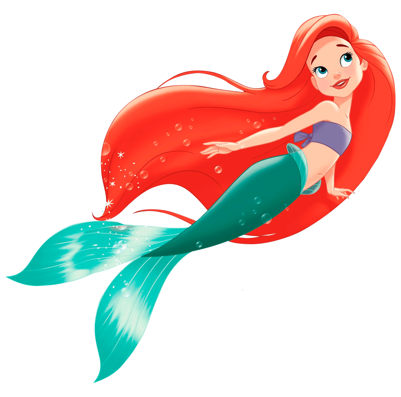 Mermaid tail ariel printed media clipart clip art