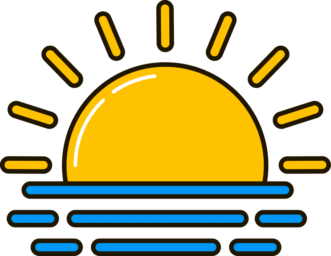 Sunrise vector clipart images 4