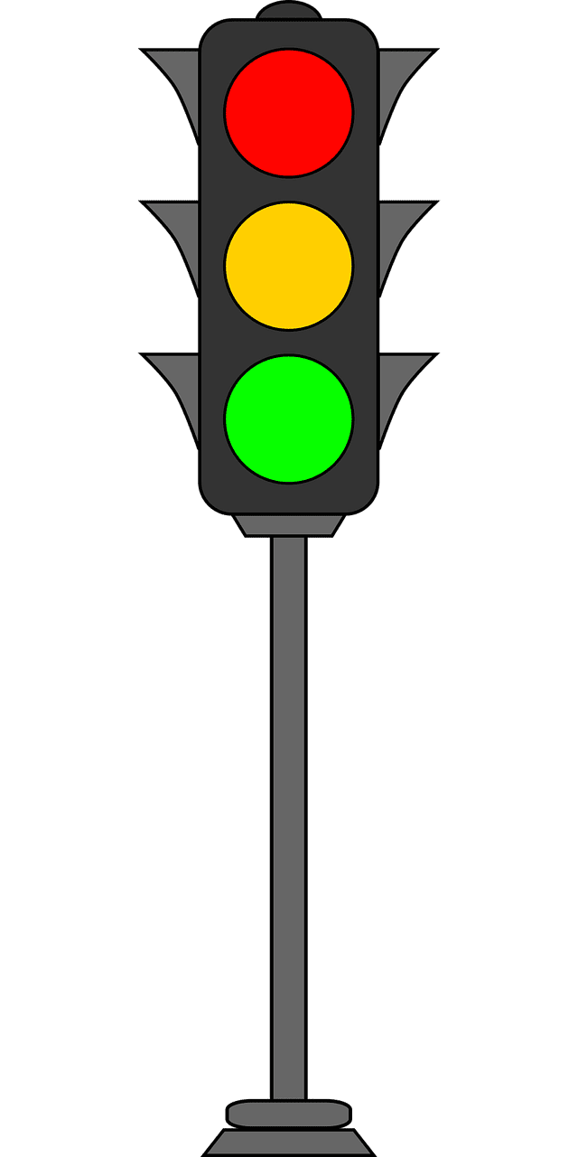 Stoplight traffic lights pedestrian street vector graphic clipart