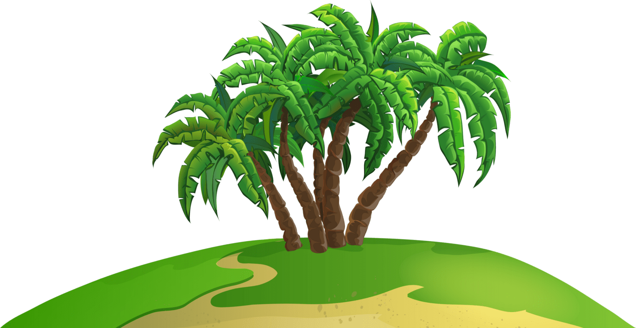 Island clipart image with no background