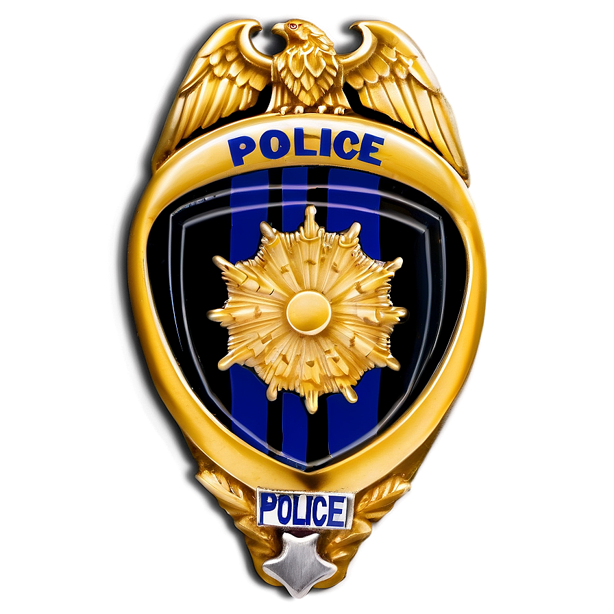 Police badge with stripes egk clipart free