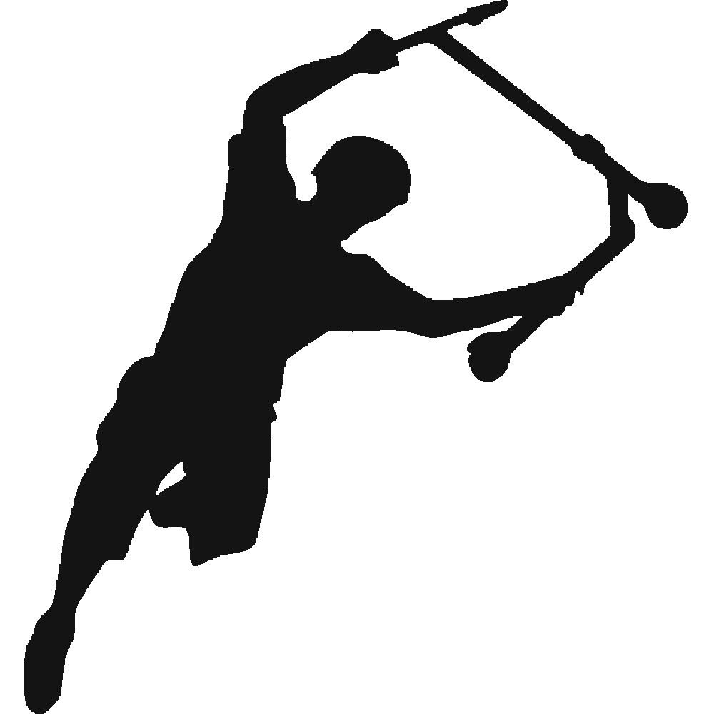 Lacrosse stick trottinette silhouette portrait art clipart photo