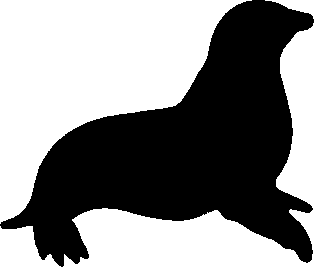 Seal walrus clipart black and white panda images