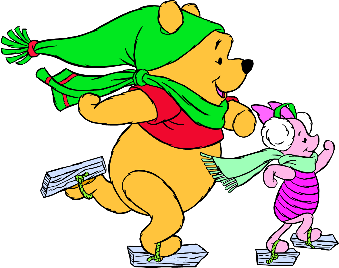 Pooh winter clipart photo