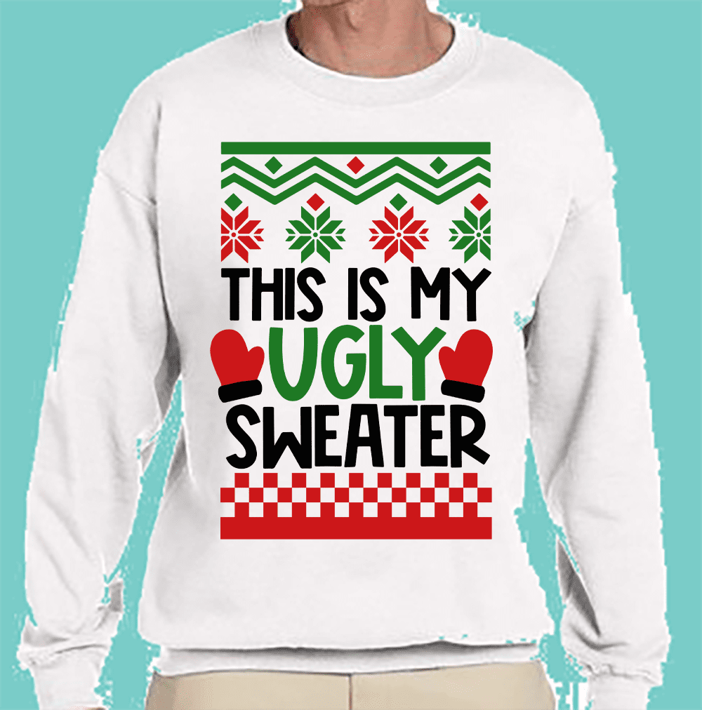 Ugly sweater short sleeve shirt this is my christmas clipart background