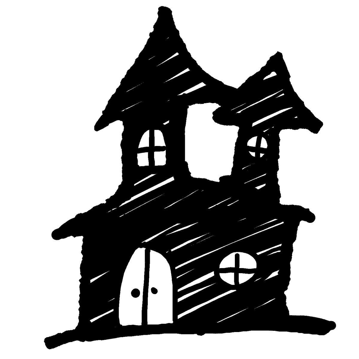 House black and white clipart picture