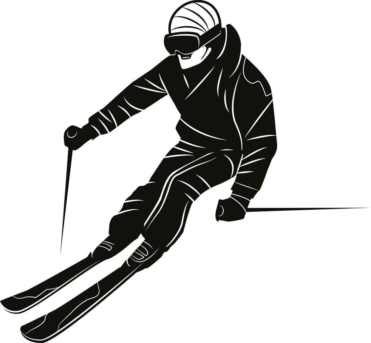 Ski er slope vector clipart images