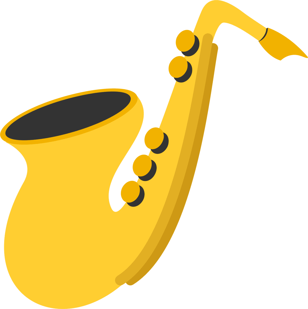 Saxophone emoji for clipart vector