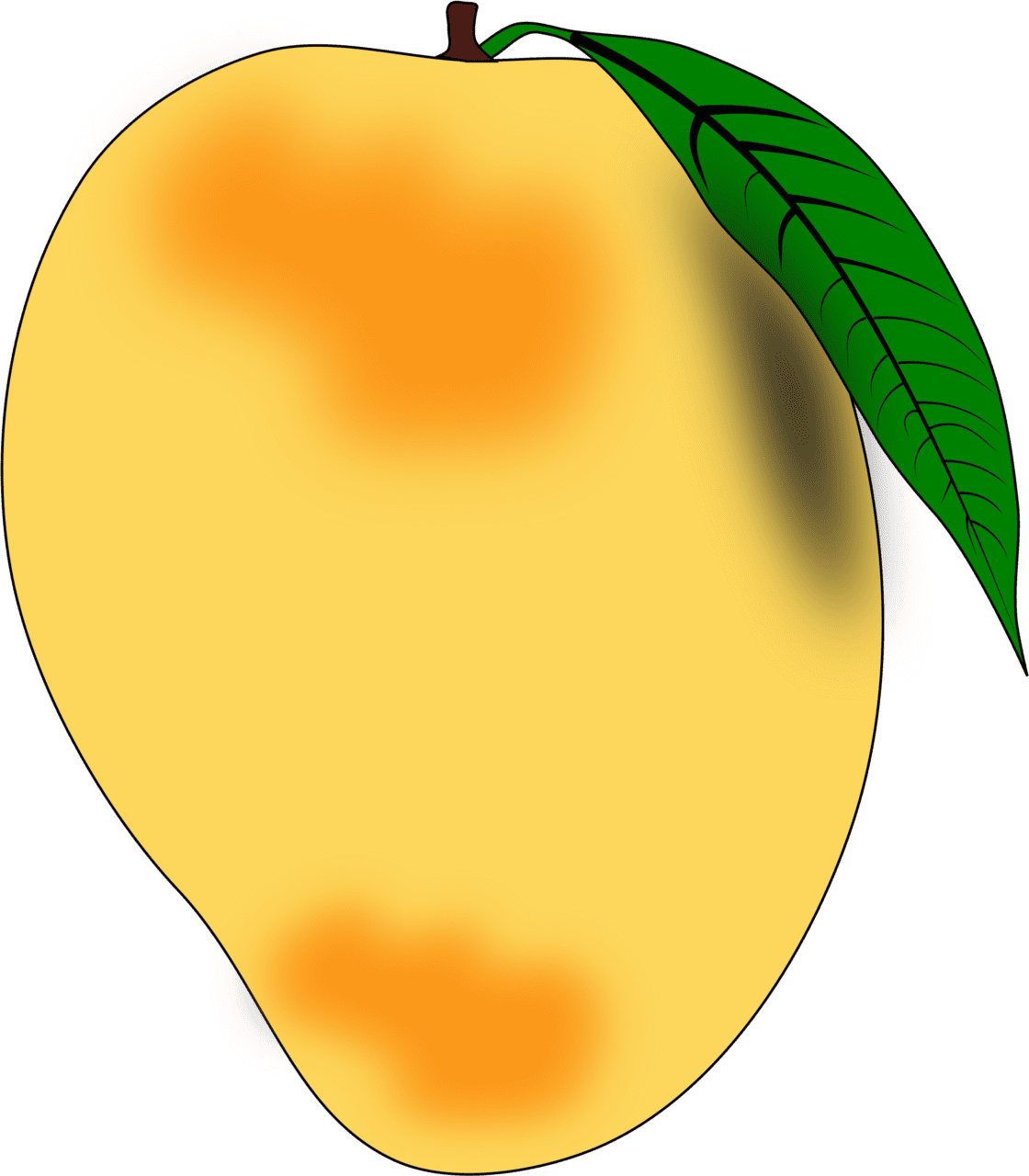 Mango clipart images black and white