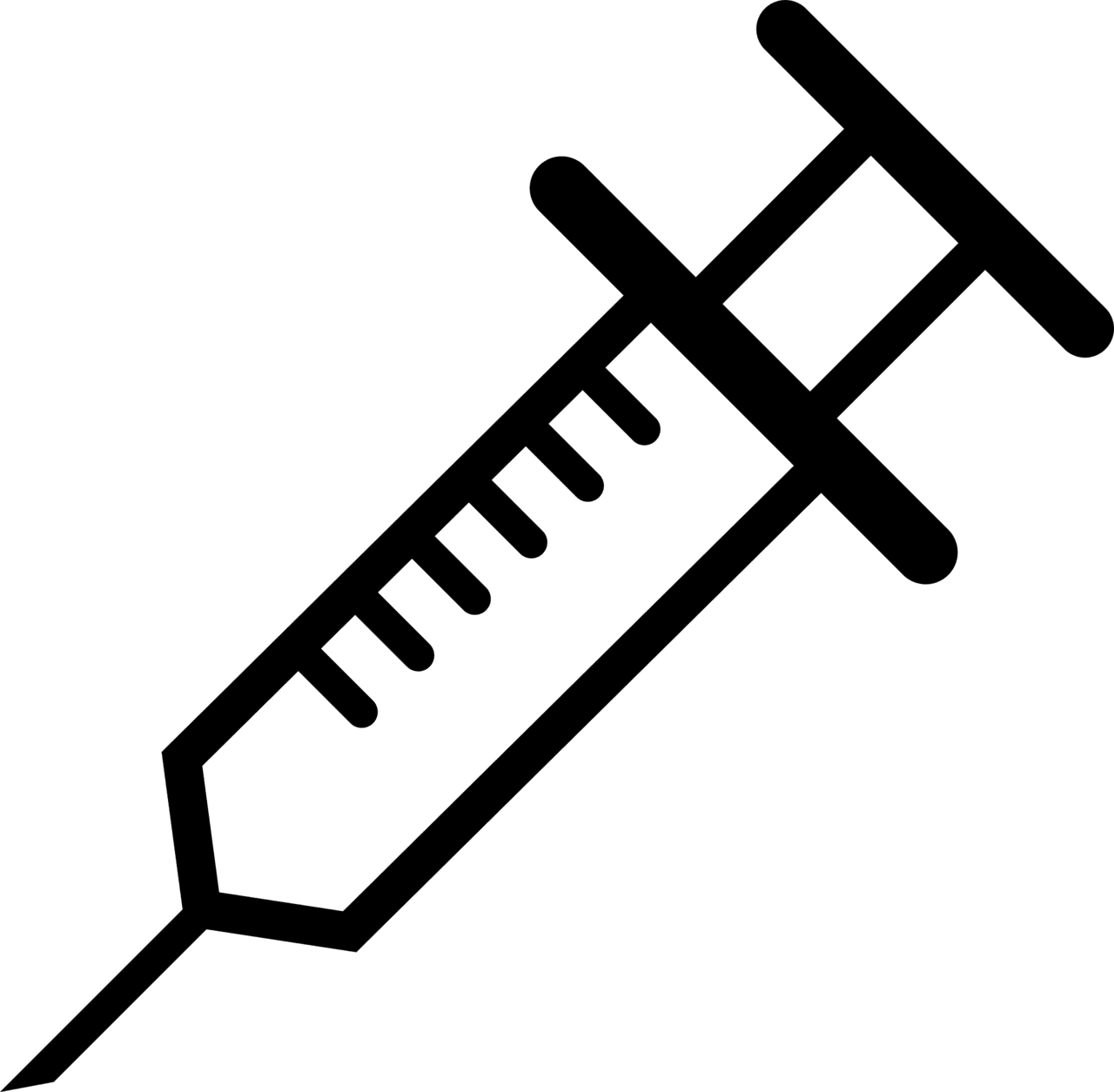 Syringe black and white images clipart