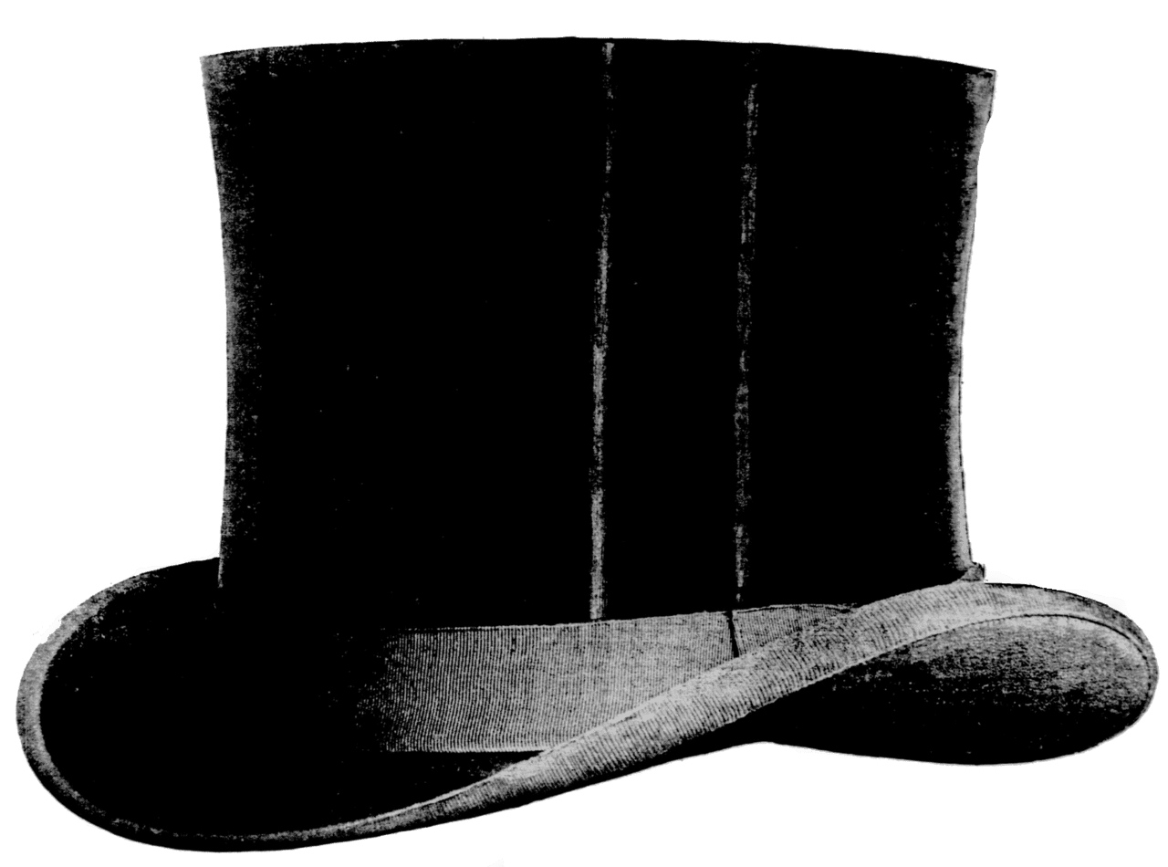 Top hat pin page clipart free