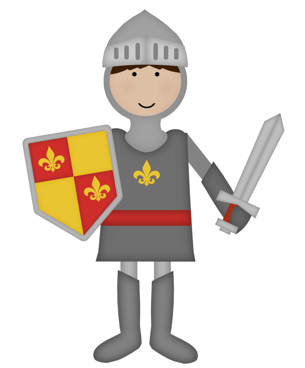 Knight pin page clipart free