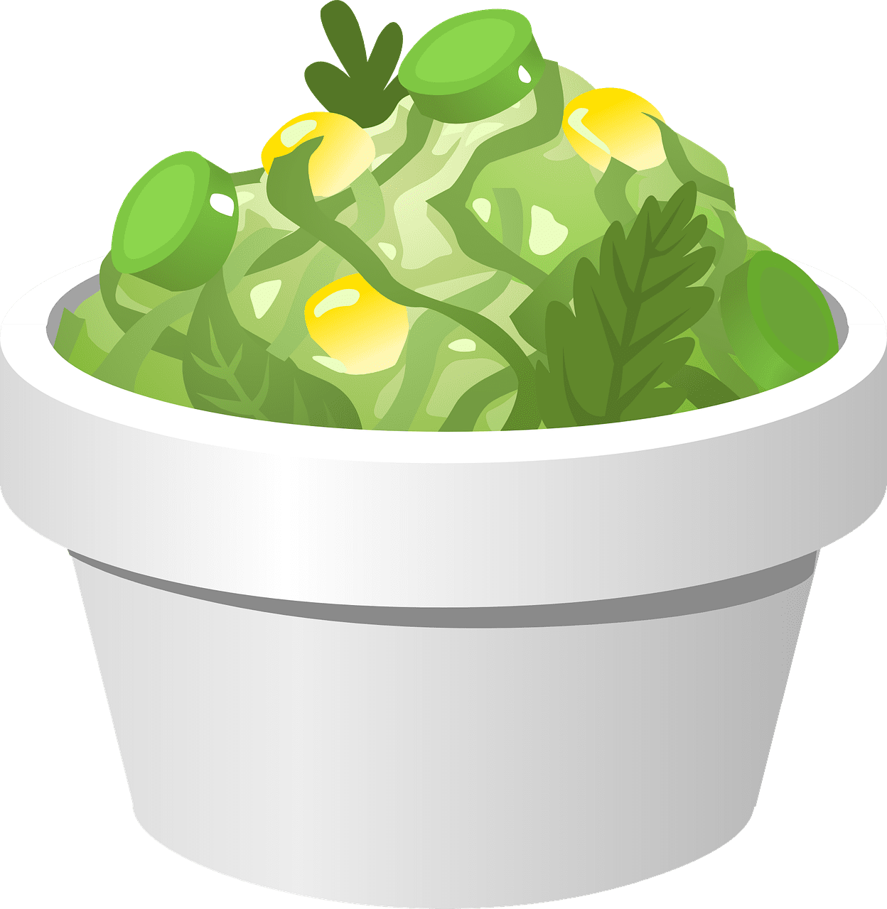 Salad dish bowl vector graphic clipart