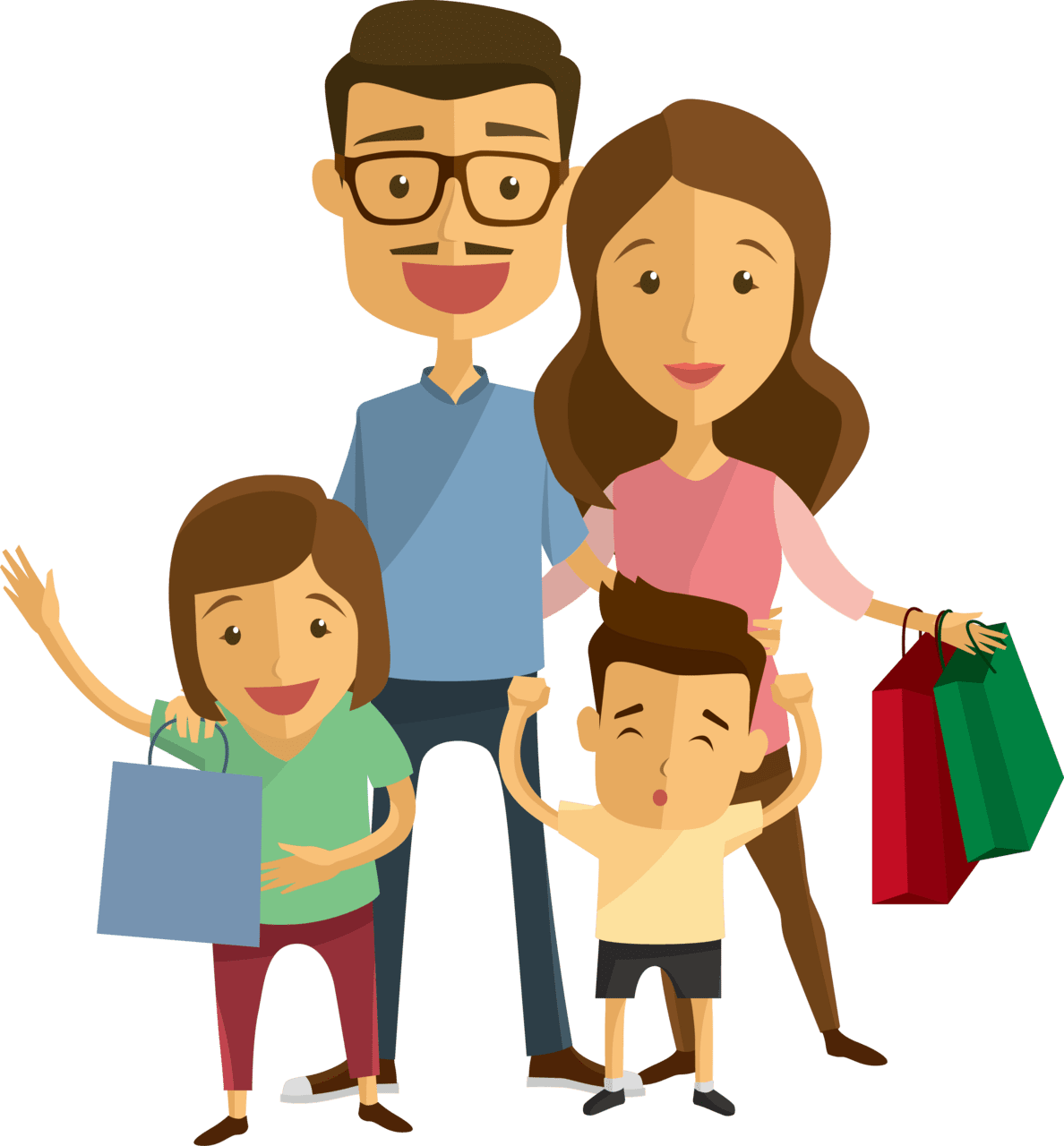 Mother family animation clipart logo