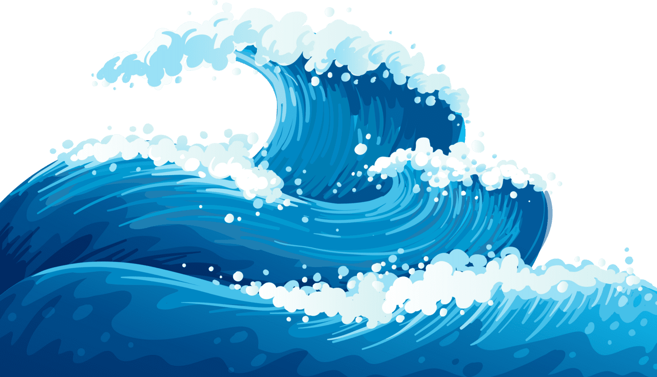 Ocean waves pin page clipart clip art