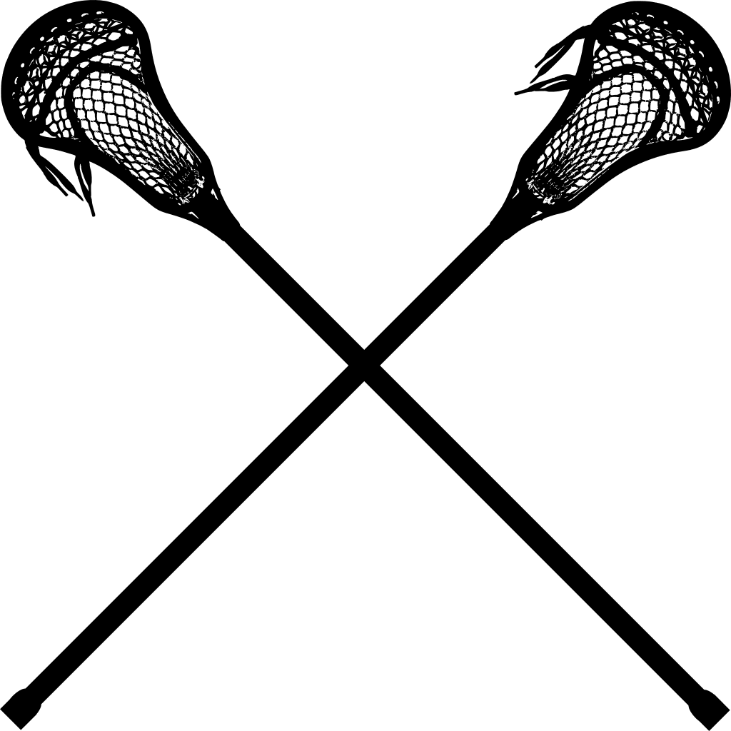 Crossed lacrosse stick clipart vector