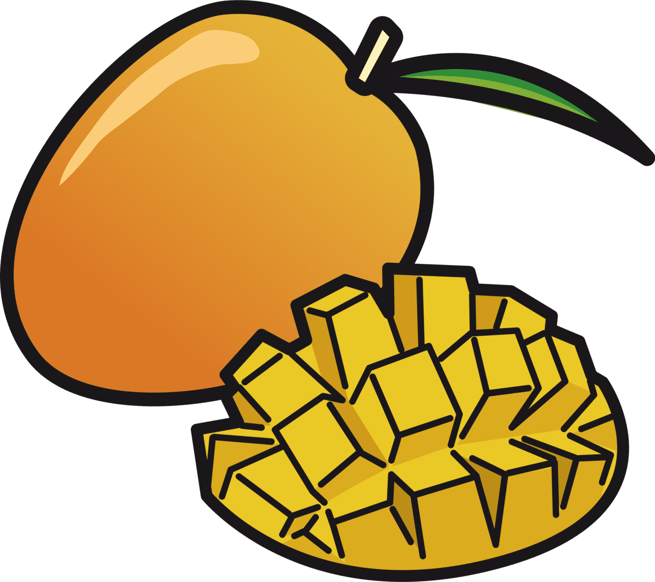 Mango fruit vector clipart images 2