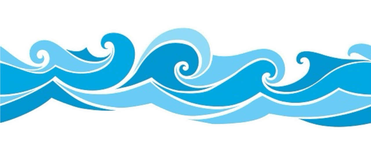 Ocean waves pin page clipart background