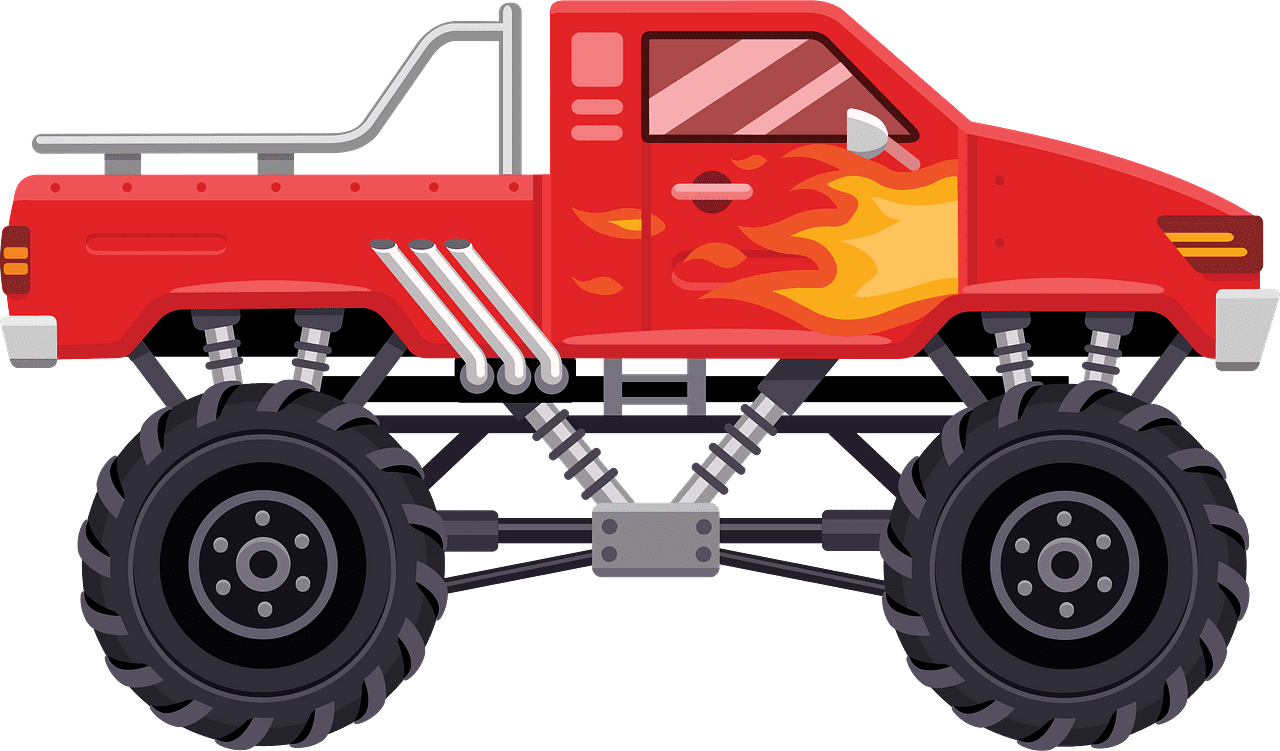 Monster truck vector clipart images 4