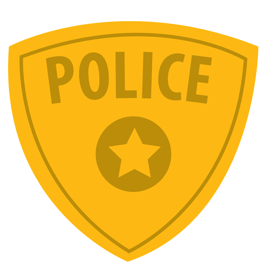 Police badge pin page clipart transparent 2