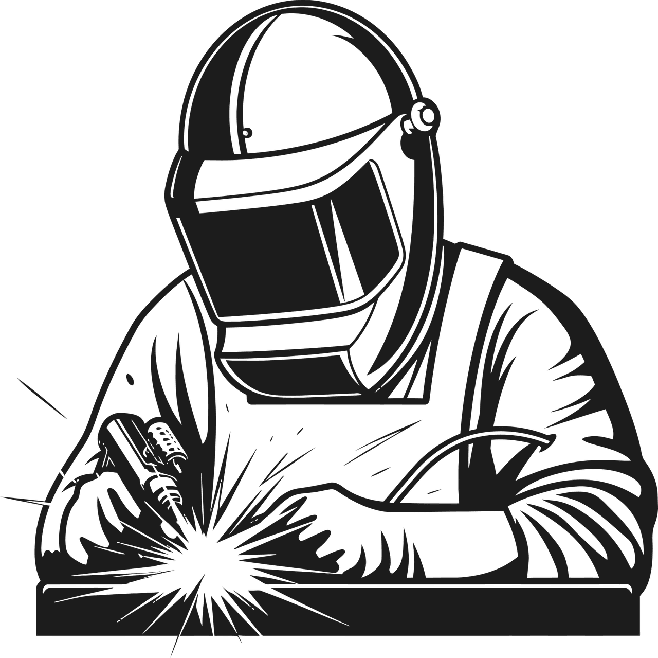 Welder welding vector graphic clipart