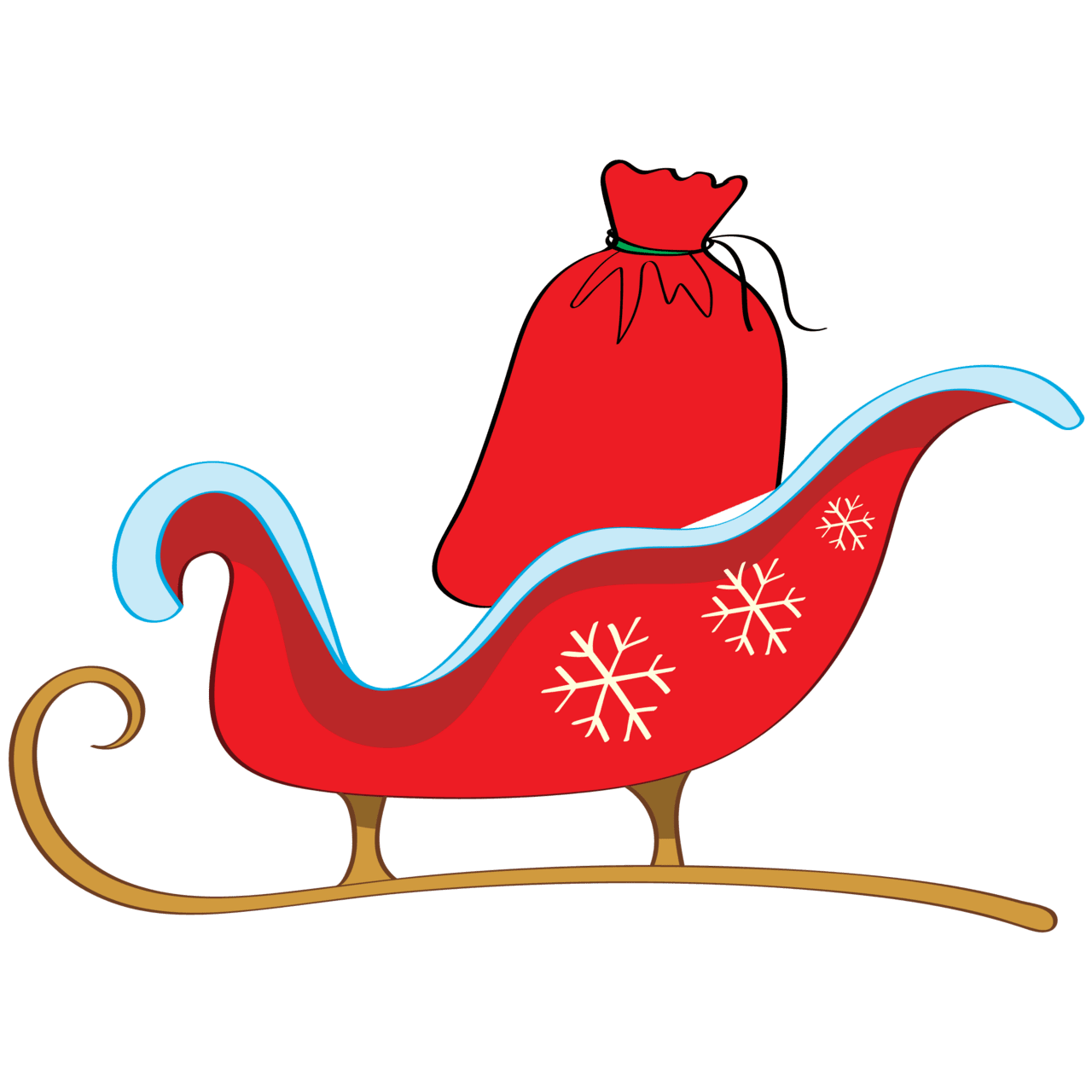 Santa sleigh claus vector clipart images