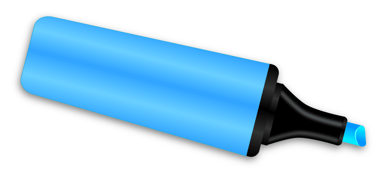 Marker blue highlighter clipart image