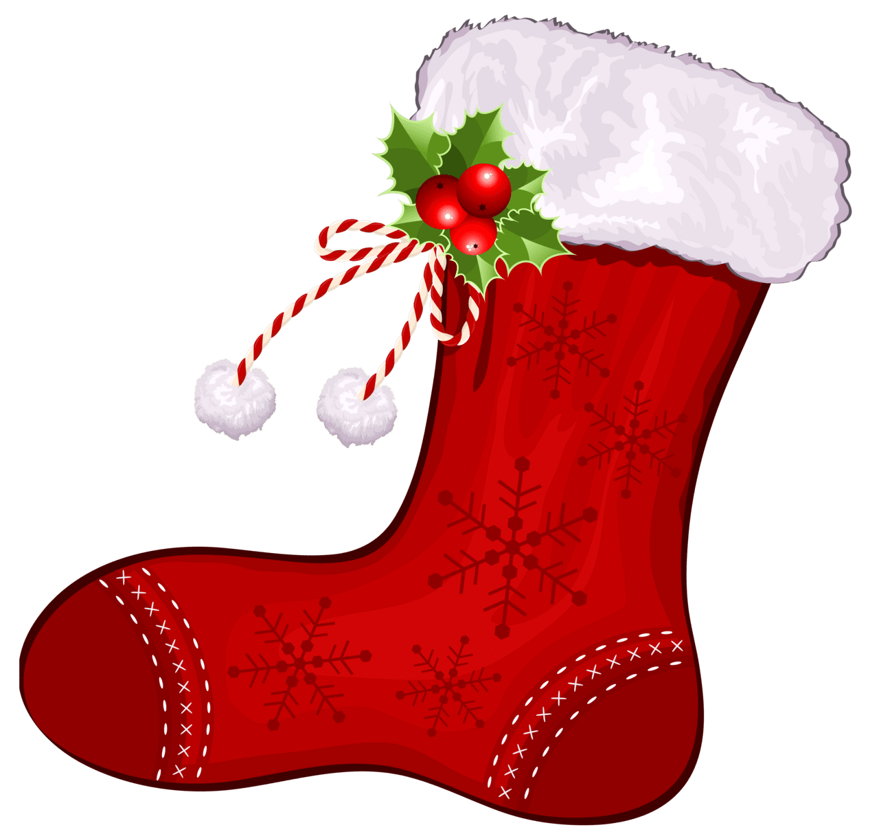 Sock large christmas red ing clipart image