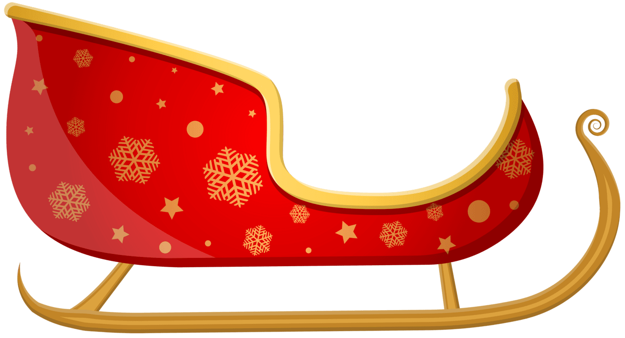 Red santa sleigh clipart clip art