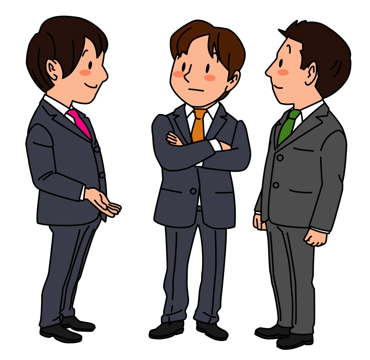 Business men are talking vector clipart images