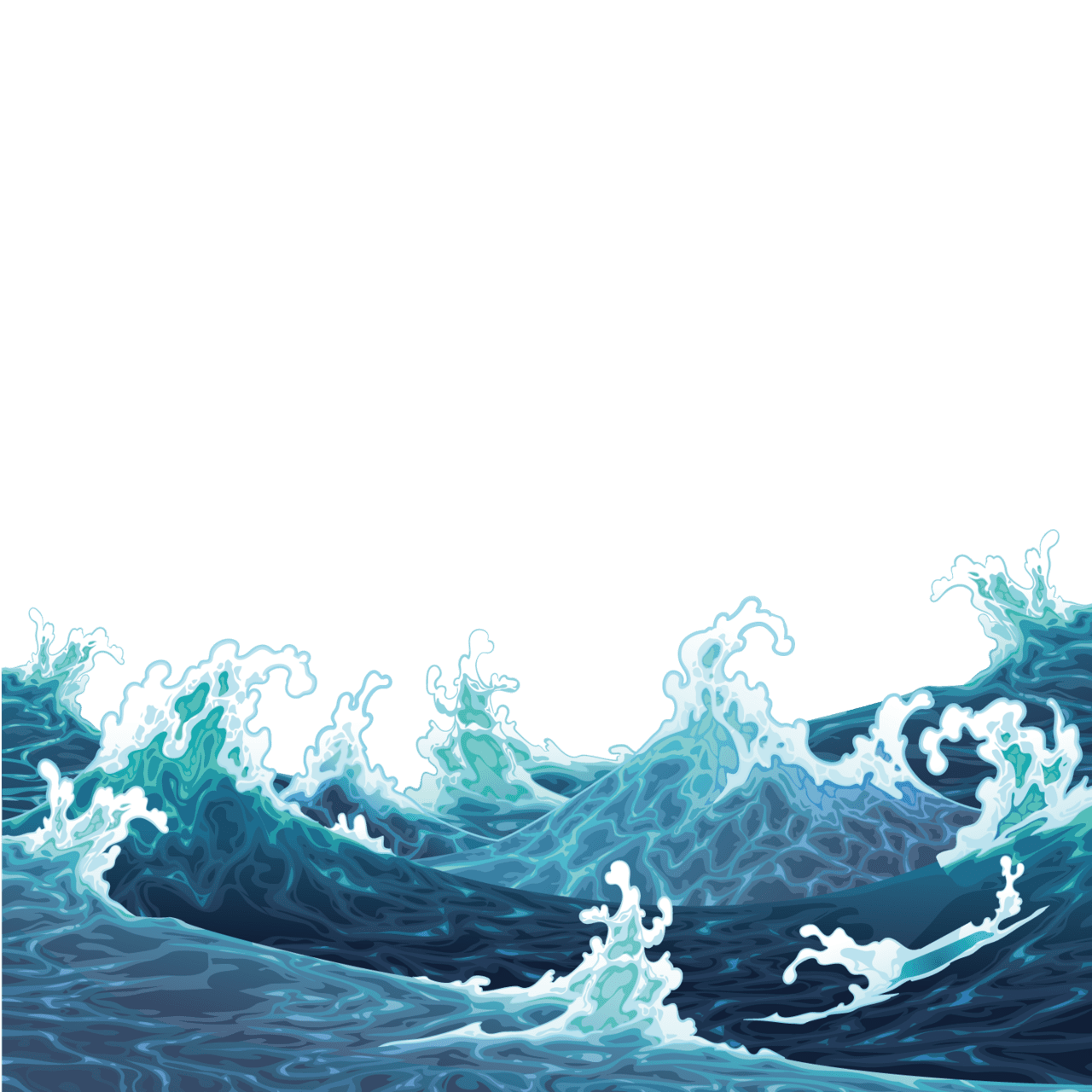 Ocean waves page clipart picture