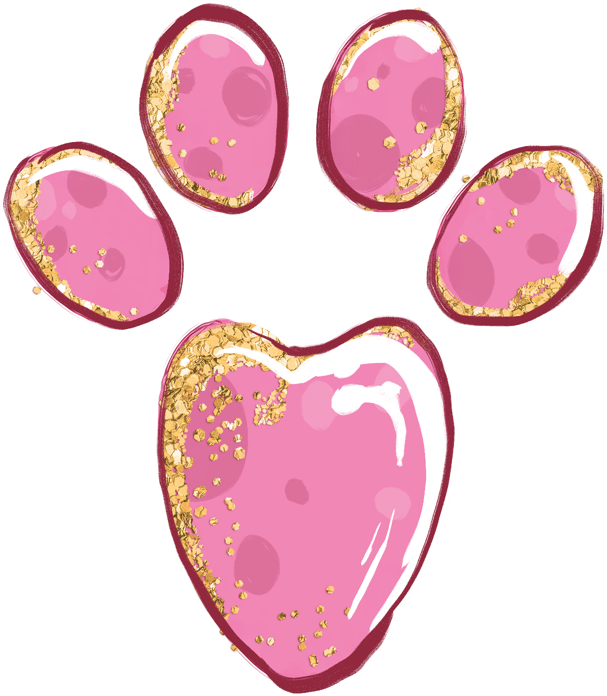 Paw bunnyprints footprints easter by stacey clipart free