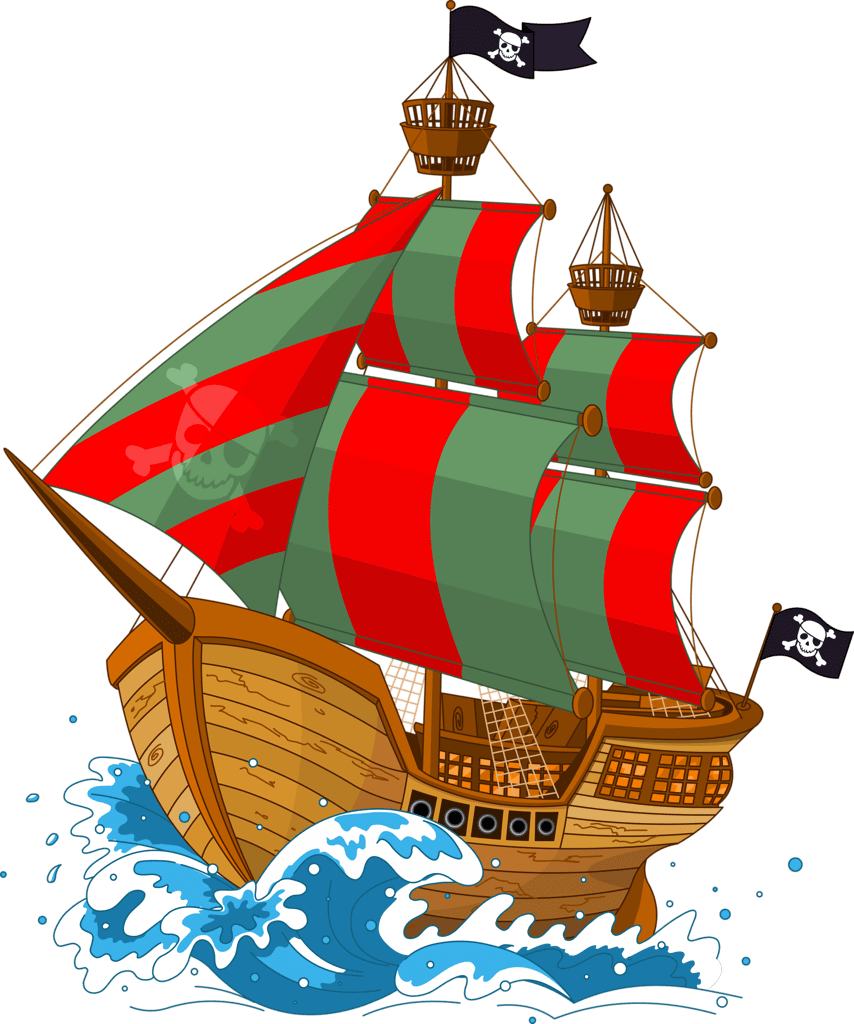 Pirate ship clipart vector