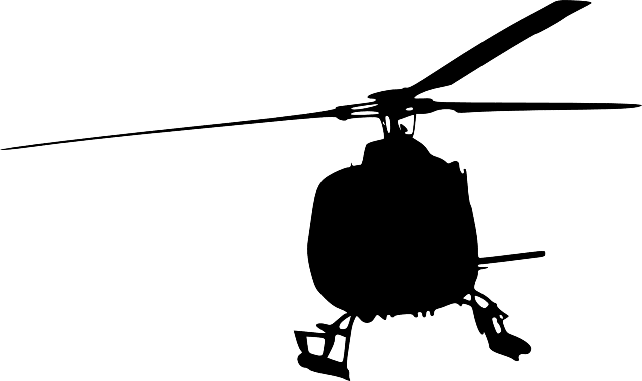 Helicopter silhouette clipart large size image