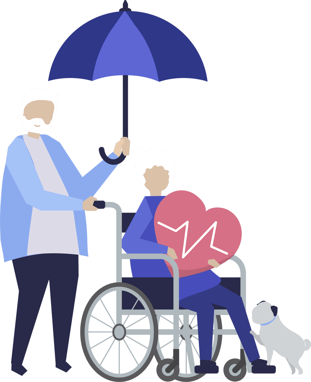 Senior couple with health surance related vector clipart